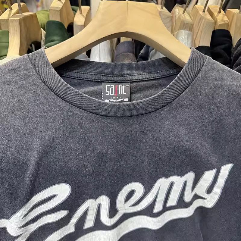 Vintage Enemy Printed Loose Casual T-Shirt Size US L / EU 52-54 / 3 - 4 Thumbnail