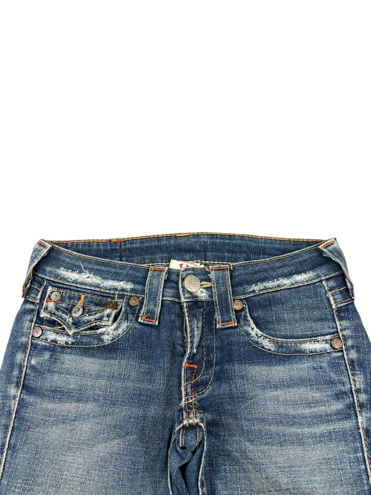 True Religion Vintage True Religion Joey Distressed Flare Blue Jeans Size 27" / US 4 / IT 40 - 4 Thumbnail