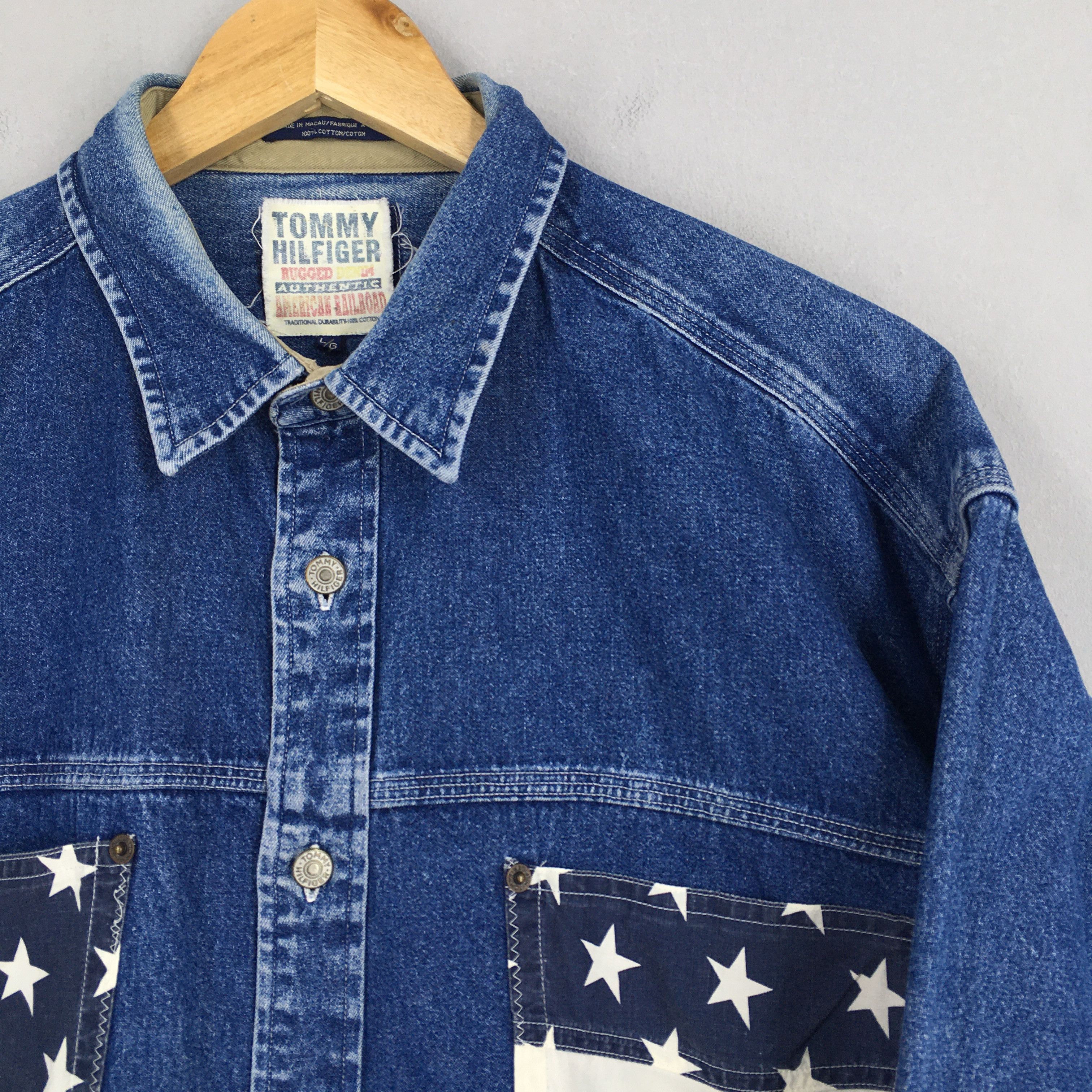 Tommy Hilfiger × Vintage Vintage Tommy Hilfiger Denim Oxfords Large Size US L / EU 52-54 / 3 - 2 Thumbnail