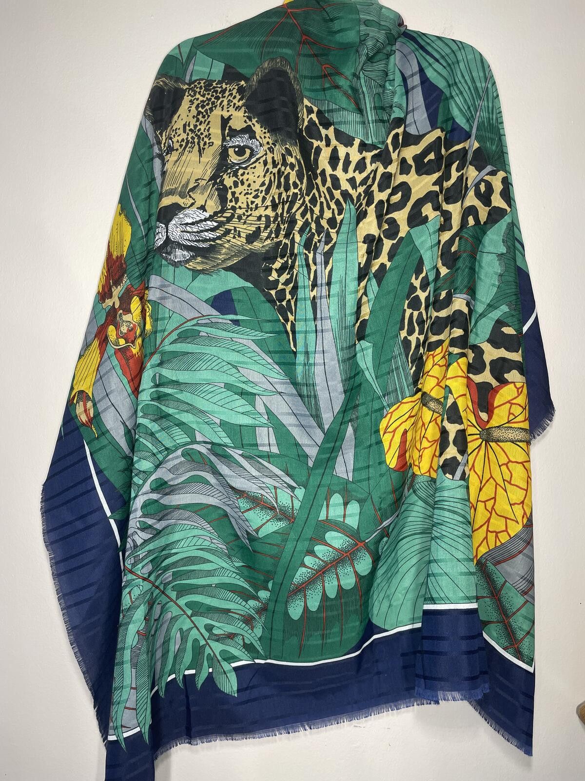 Other Tropical Jungle Love Leopard Print Oversized Shawl 45"x45" Size ONE SIZE - 1 Thumbnail