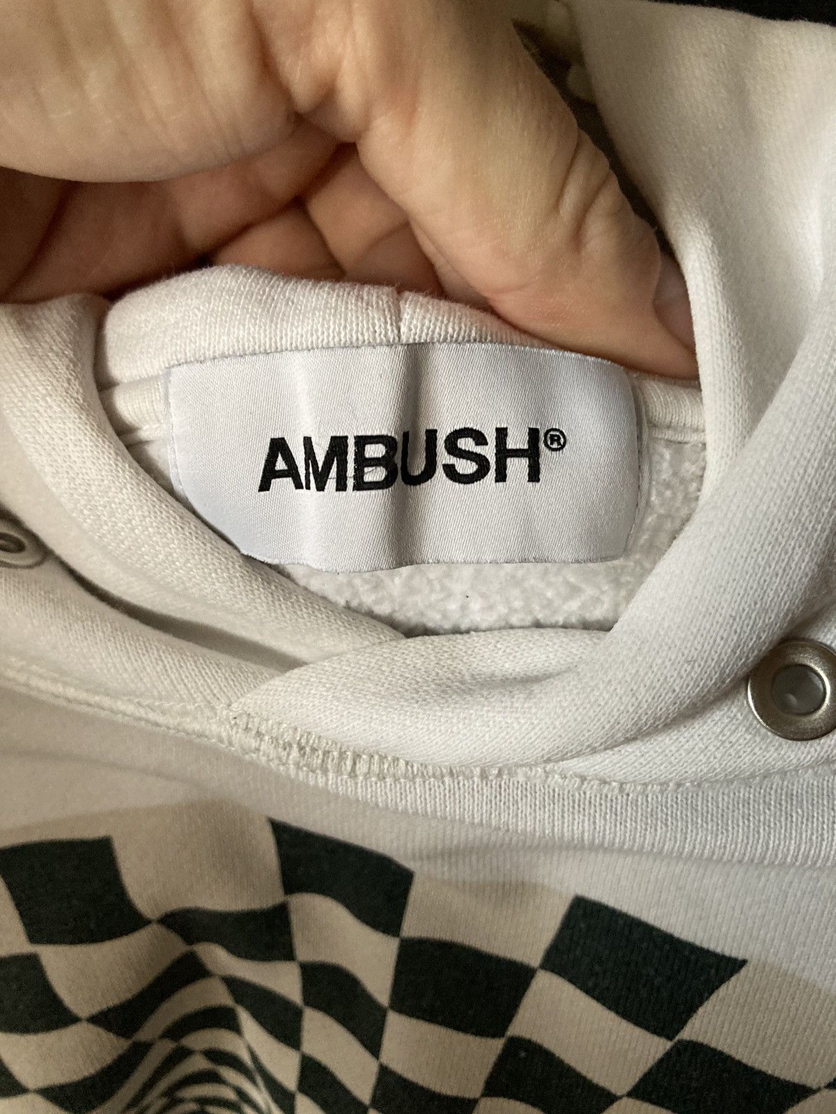 Ambush Design Ambush Check Hoodie White (1/2/3) Size US L / EU 52-54 / 3 - 6 Thumbnail
