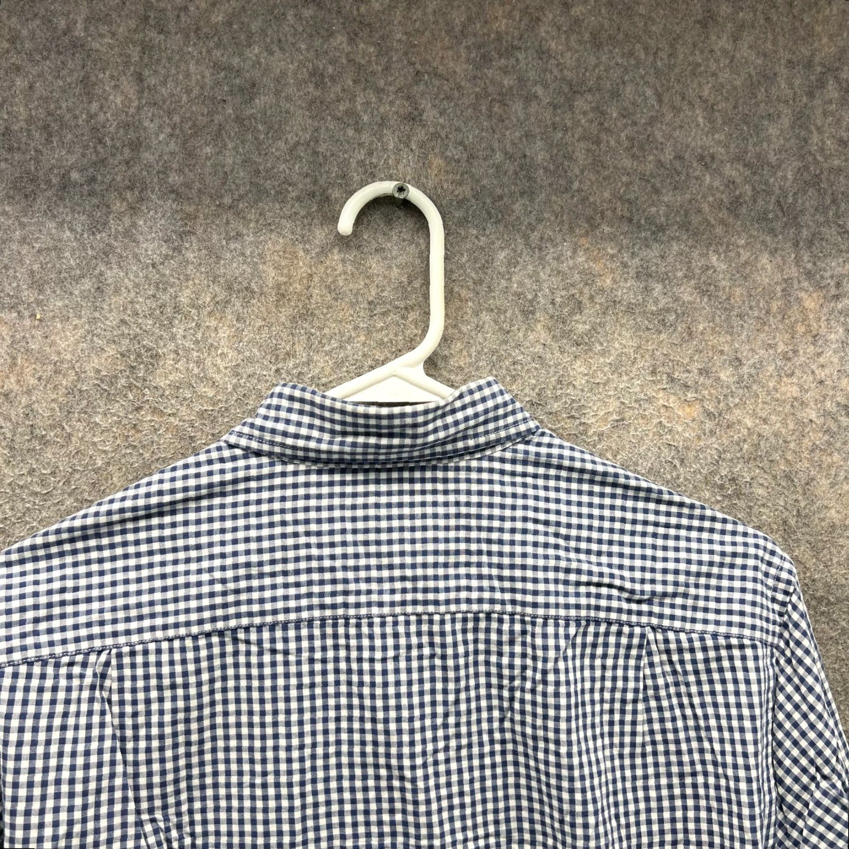 J.Crew J.CREW Shirt Mens Small Blue White Button-Down Gingham Dress Oxford Classic Shirt Size 36R - 6 Thumbnail