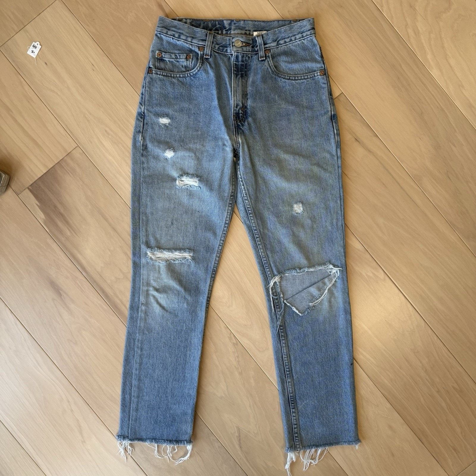 Levi's × Vintage Vintage Levis 505 Jeans 28 Blue Distressed Workwear Light Size US 28 / EU 44 - 3 Thumbnail