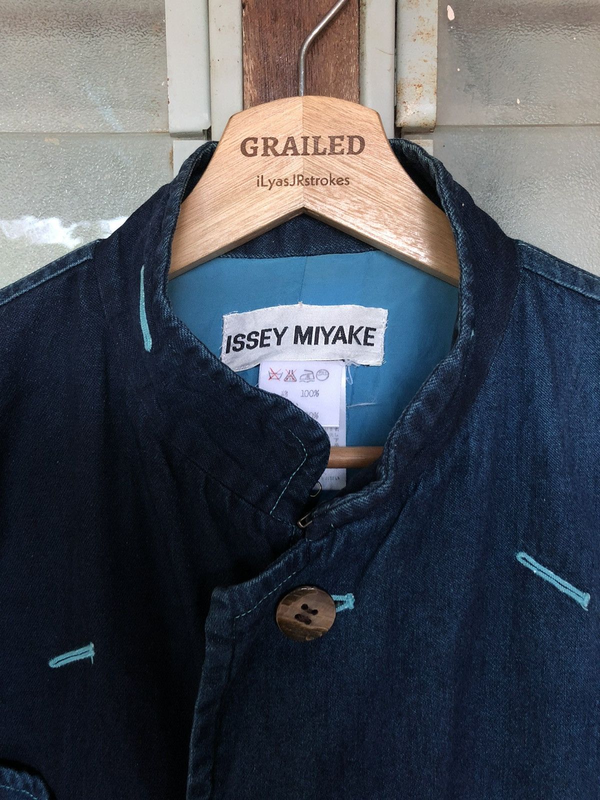 Issey Miyake Fall Winter 1993's Issey Miyake Chambre Denim Jacket Size US L / EU 52-54 / 3 - 5 Thumbnail