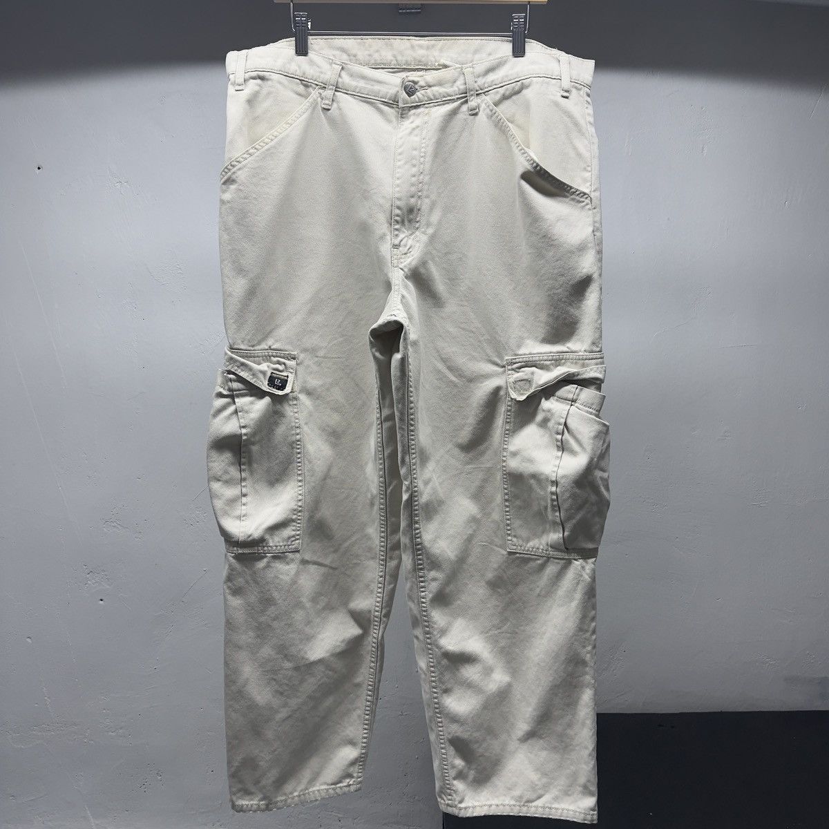 Thrashed Levi's L2 Baggy Wide Cargo Pants ERD Grunge Jnco