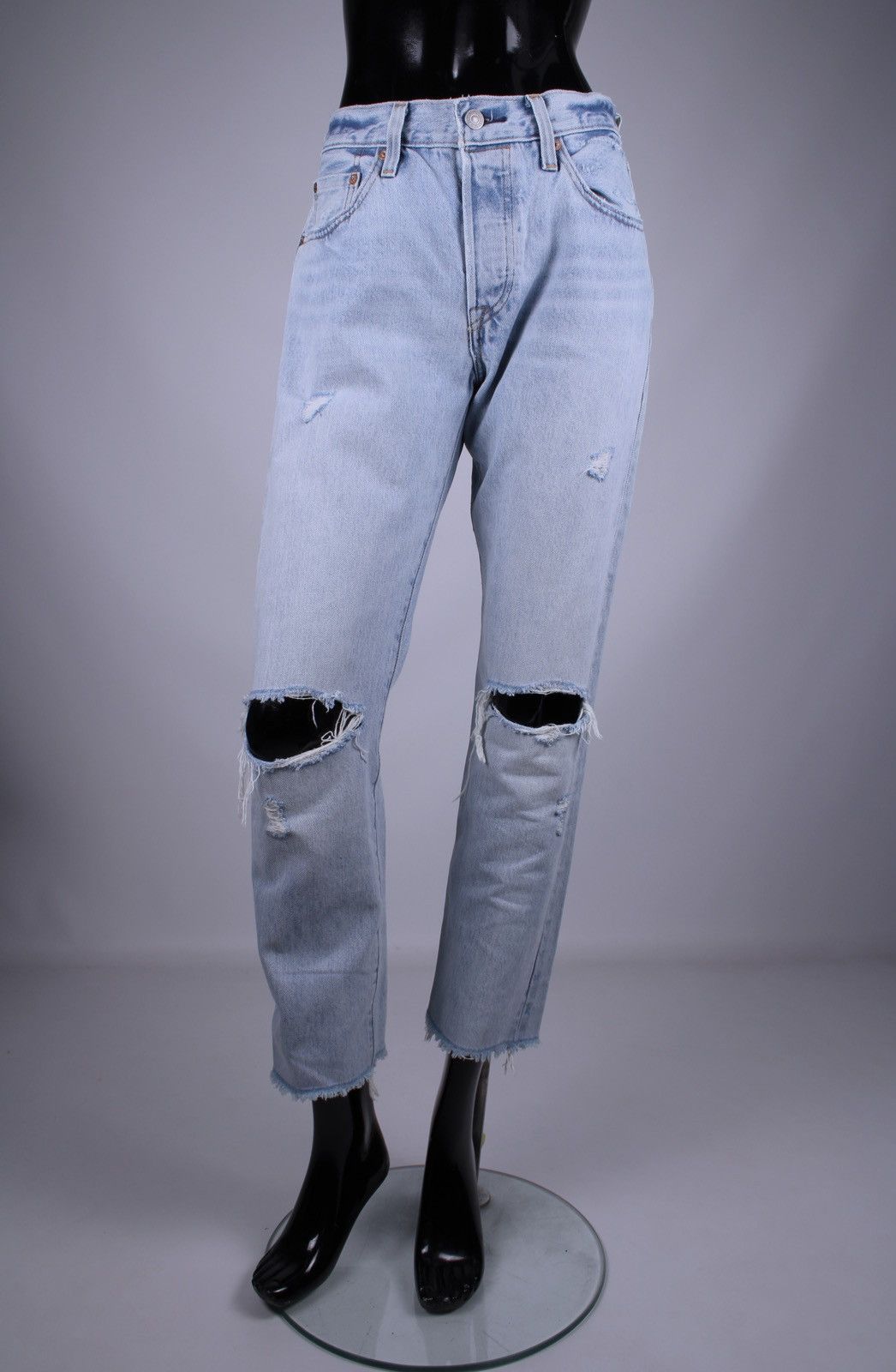 Levi's Women's Levi's 501 Selvedge Regular Straight Cropped Jeans Size 26" / US 2 / IT 38 - 7 Thumbnail