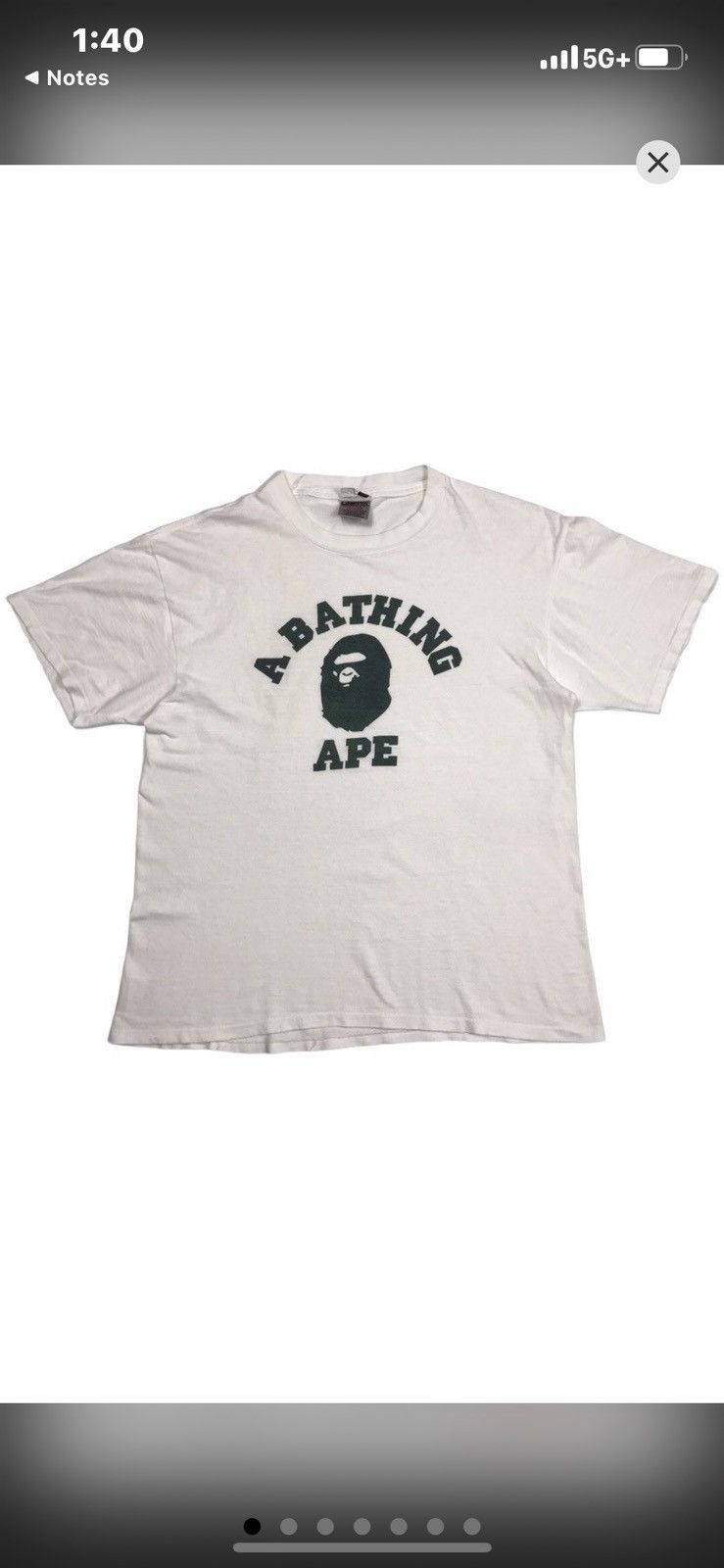 Vintage Bape 90s college tee
