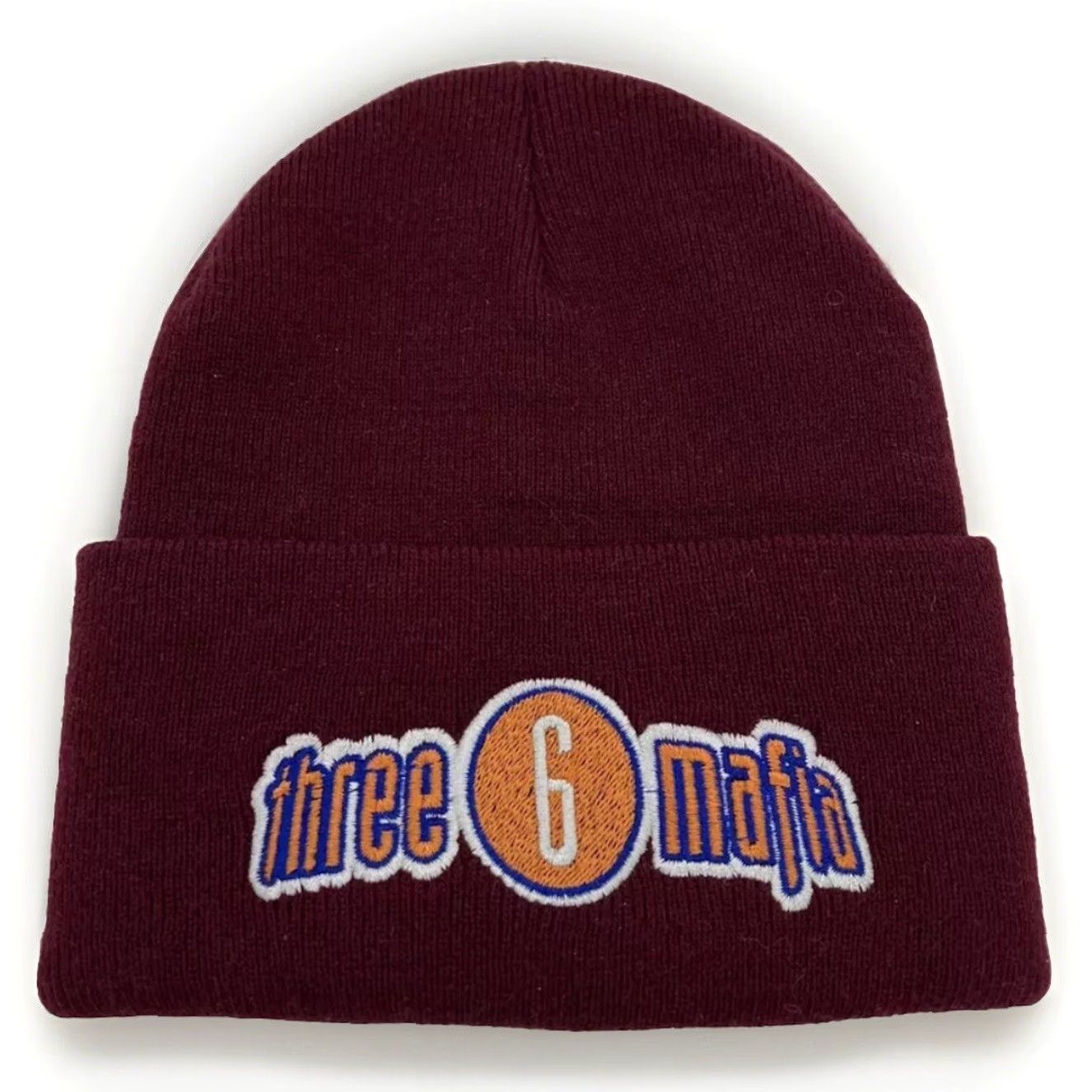 Vintage VINTAGE Three 6 Mafia Beanie Loud Records 90s Hip Hop Maroon Distressed? No, Deadstock Size ONE SIZE - 2 Thumbnail