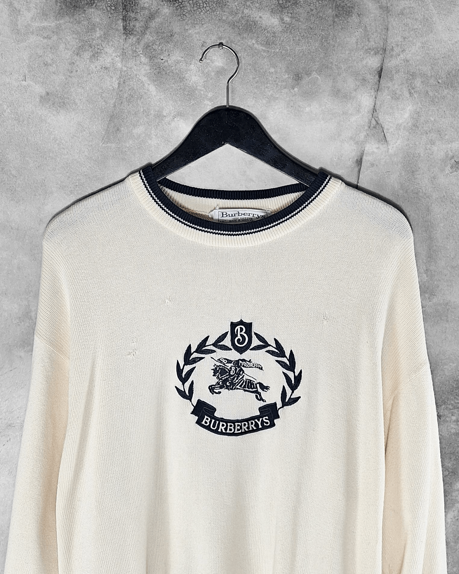 Burberry Vintage Burberry Knit Sweatshirt Size US L / EU 52-54 / 3 - 4 Thumbnail