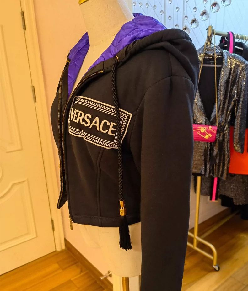 Versace Versace A cropped coat embroidered with fringed hats Size M / US 6-8 / IT 42-44 - 4 Thumbnail