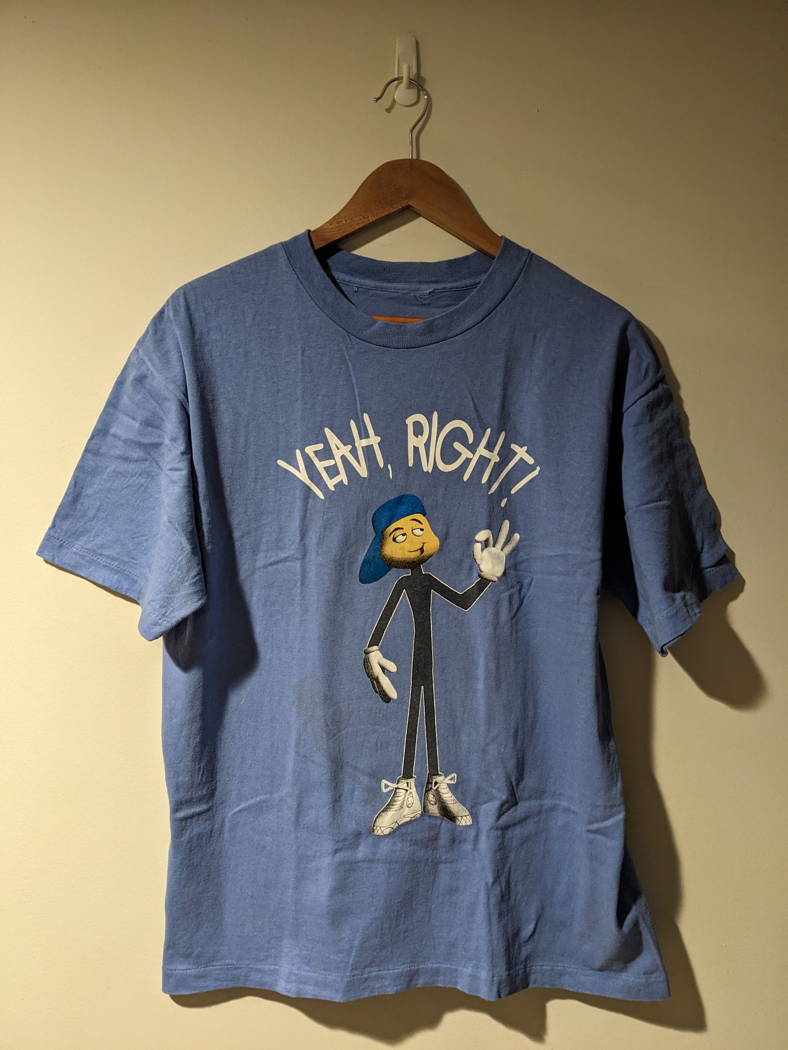 Arts & Science Vintage 90s Yeah Right Stick Man Humor Funny Comic T-Shirt Size US L / EU 52-54 / 3 - 1 Thumbnail