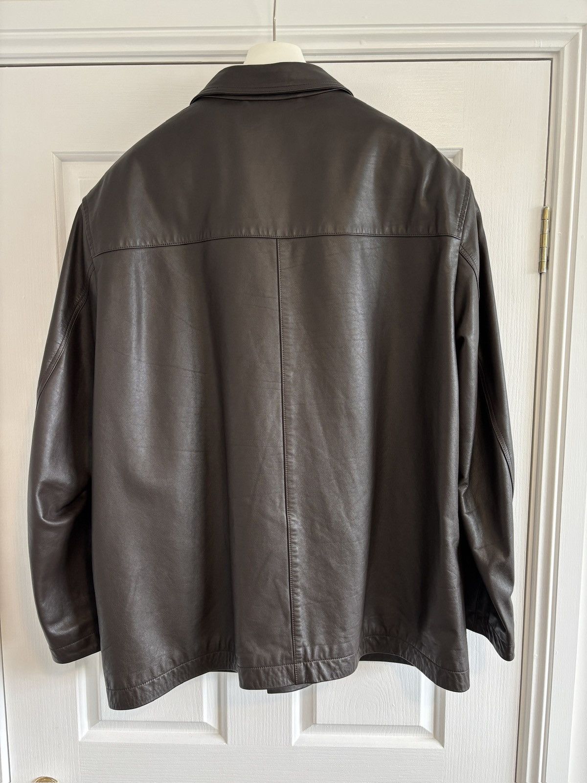 Lemaire Relaxed leather jacket, dark brown, XL Size US XL / EU 56 / 4 - 5 Thumbnail