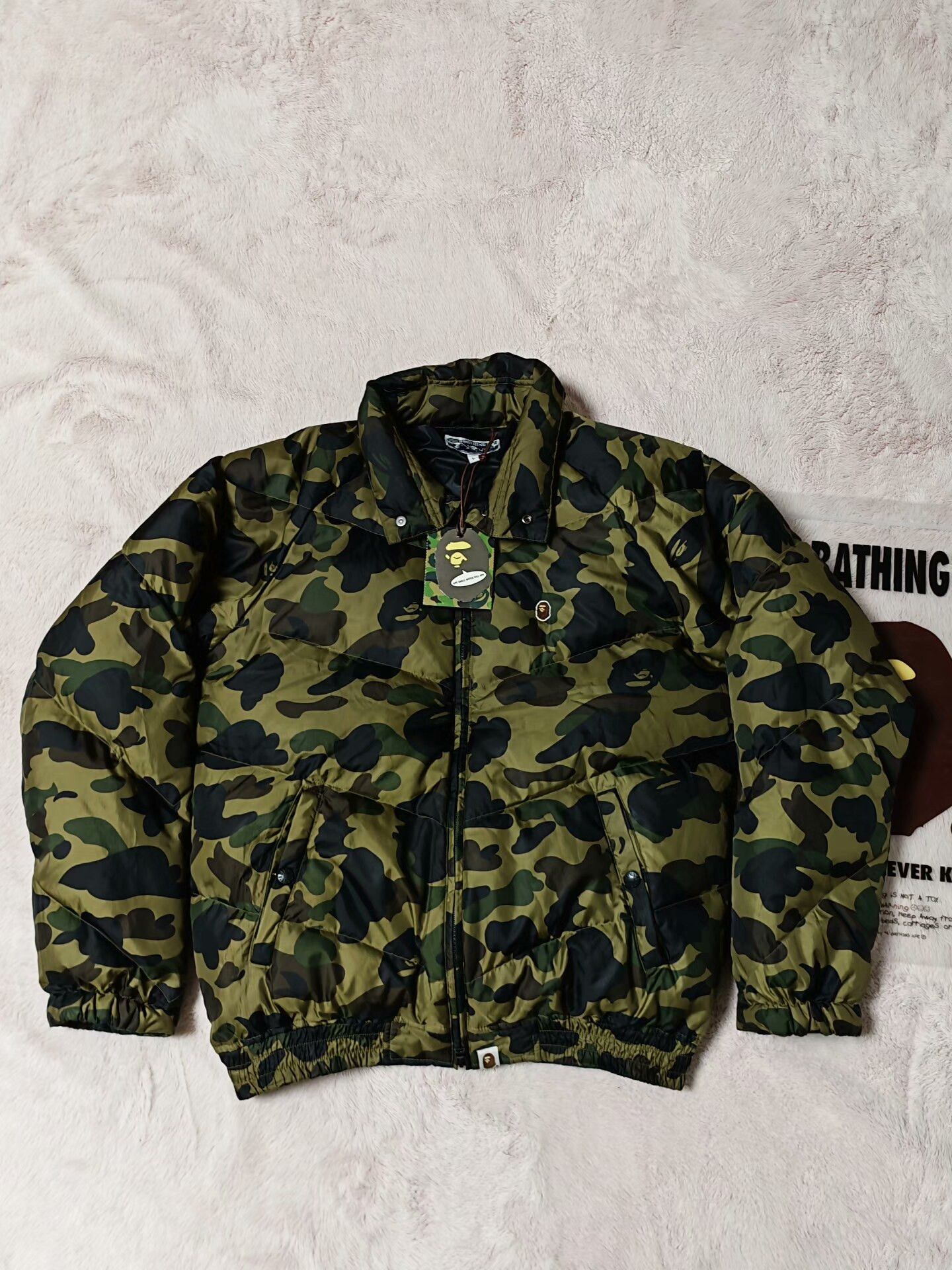 Bape Bape Green Heavy Coat L Men Size US L / EU 52-54 / 3 - 1 Thumbnail