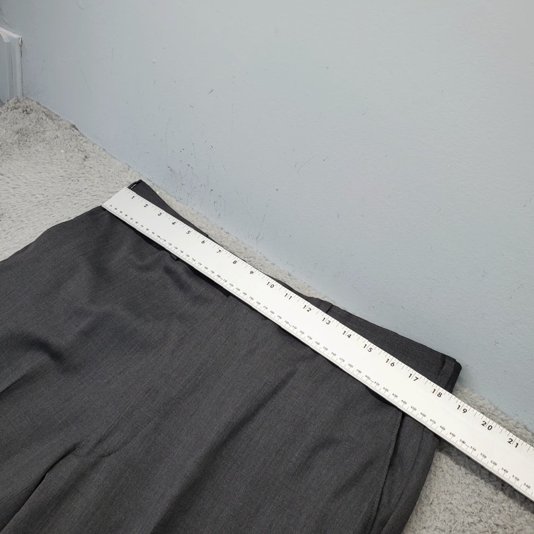 Jos. A. Bank Jos. A. Bank Dress Pants Mens 36x32 Charcoal Tailored Fit Formal Straight Leg Pants Mens Size 36 Charcoal Slashin Pocket Flat Front Inseam 32.5" Size US 36 / EU 52 - 4 Thumbnail