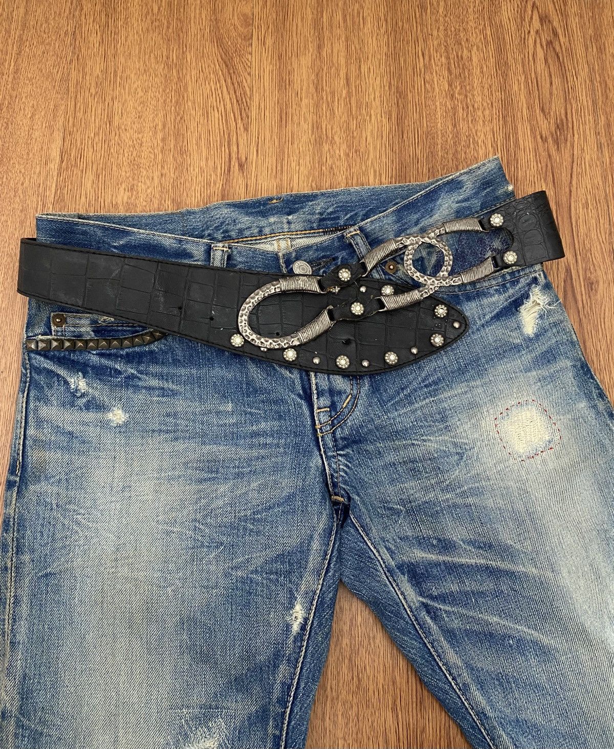 If Six Was Nine Crystal wide Y2K belt Size ONE SIZE - 3 Thumbnail
