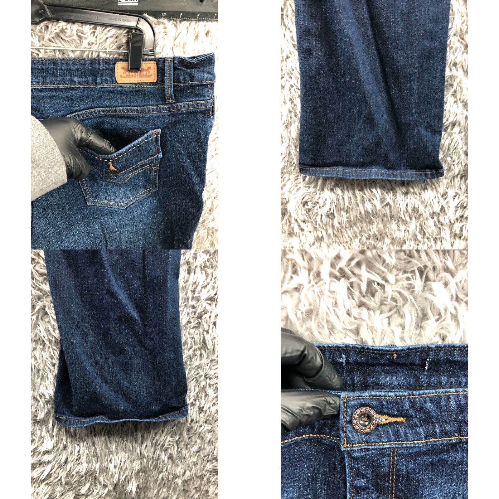 Levi's Levi's Jeans Plus Size 20 Womens Bootcut Denim Dark Wash Blue 5-Pocket Regular Rise High Vintage No 28 Inseam Size 42" / US 20 - 8 Thumbnail