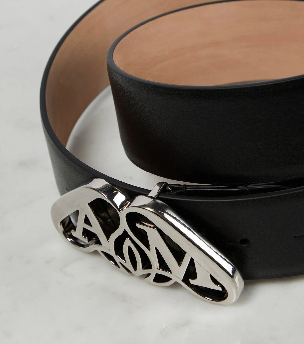Alexander McQueen o1w1db10725 Belt in Black Size ONE SIZE - 2 Thumbnail