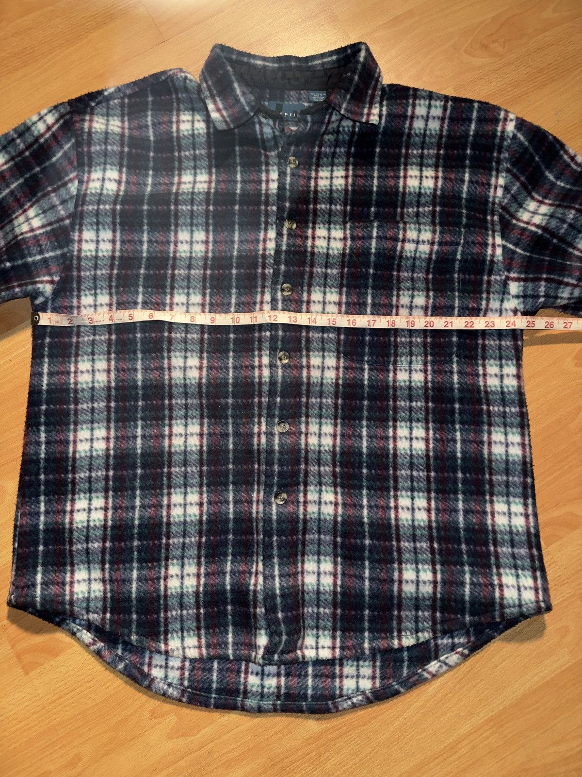 Vintage Vtg Plaid Fleece Flannel Size US L / EU 52-54 / 3 - 6 Thumbnail