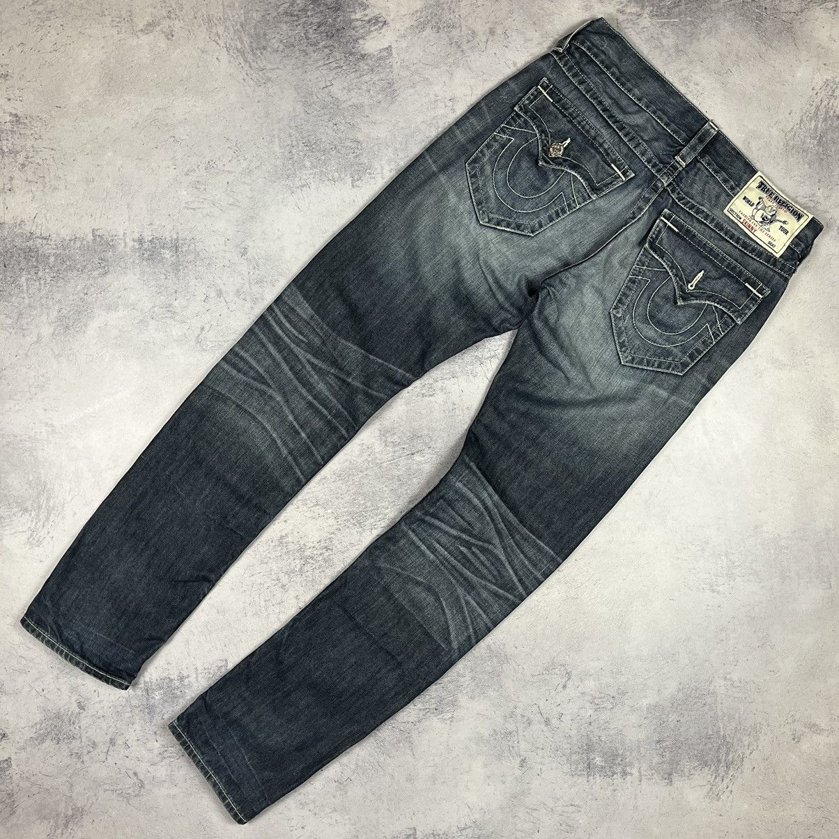 True Religion Vintage True Religion Big Logo slim fit jeans 00’s Size US 31 - 1 Thumbnail