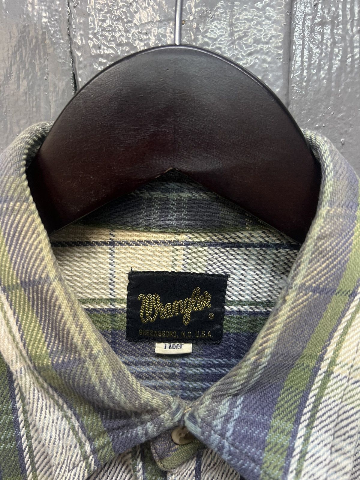 Vintage Vintage Wrangler Flannel Shirt Longsleeve Size US L / EU 52-54 / 3 - 6 Thumbnail