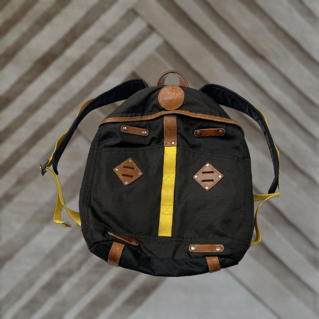Vintage Will Leather Goods Canvas Campus Backpack BLACK Bag Leather 600-Denier Polyester Large Unisex Adult Size ONE SIZE - 1 Thumbnail