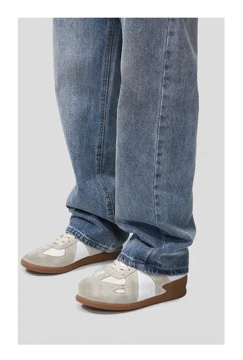 Other Loose elastic waist straight leg simple washed jeans Size US 32 / EU 48 - 5 Thumbnail