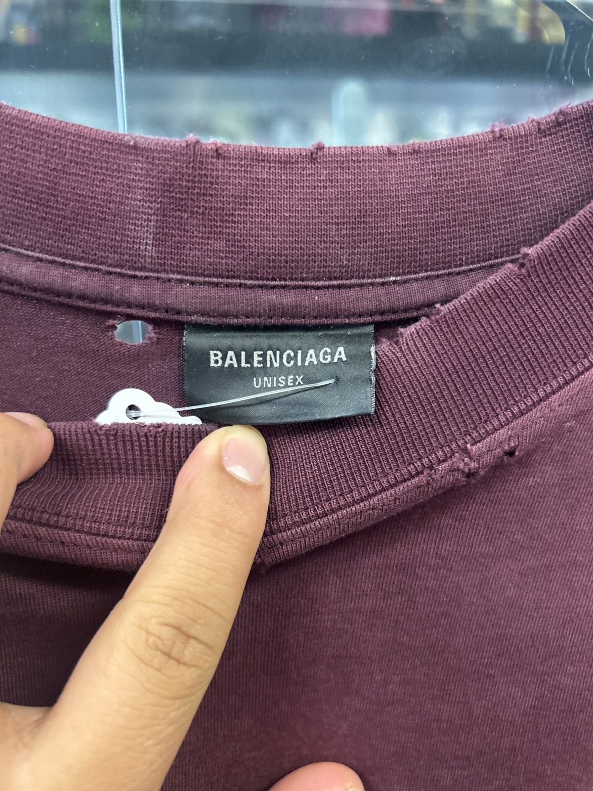 Balenciaga Balenciaga wine red tape short sleeved shirt Size US S / EU 44-46 / 1 - 3 Thumbnail