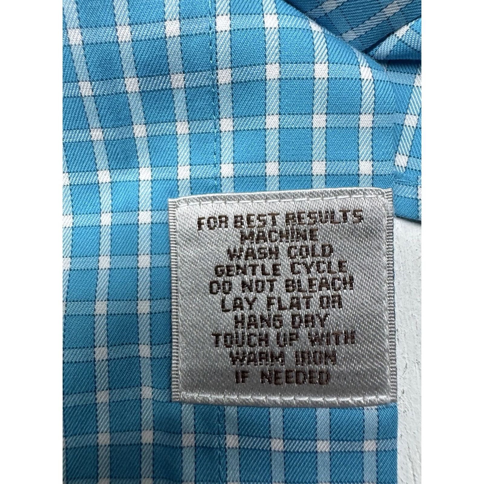 Peter Millar Peter Millar Button-Down Shirt Mens M Long Sleeve Blue Plaid Check Cotton Dress Shirt Size US M / EU 48-50 / 2 - 7 Thumbnail