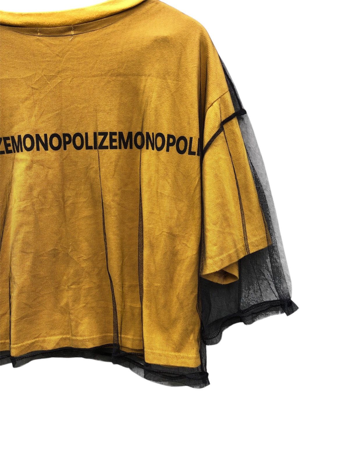 Japanese Brand Mono Polize Lace Transparent Boxy Cropped Shirt Size US M / EU 48-50 / 2 - 8 Thumbnail