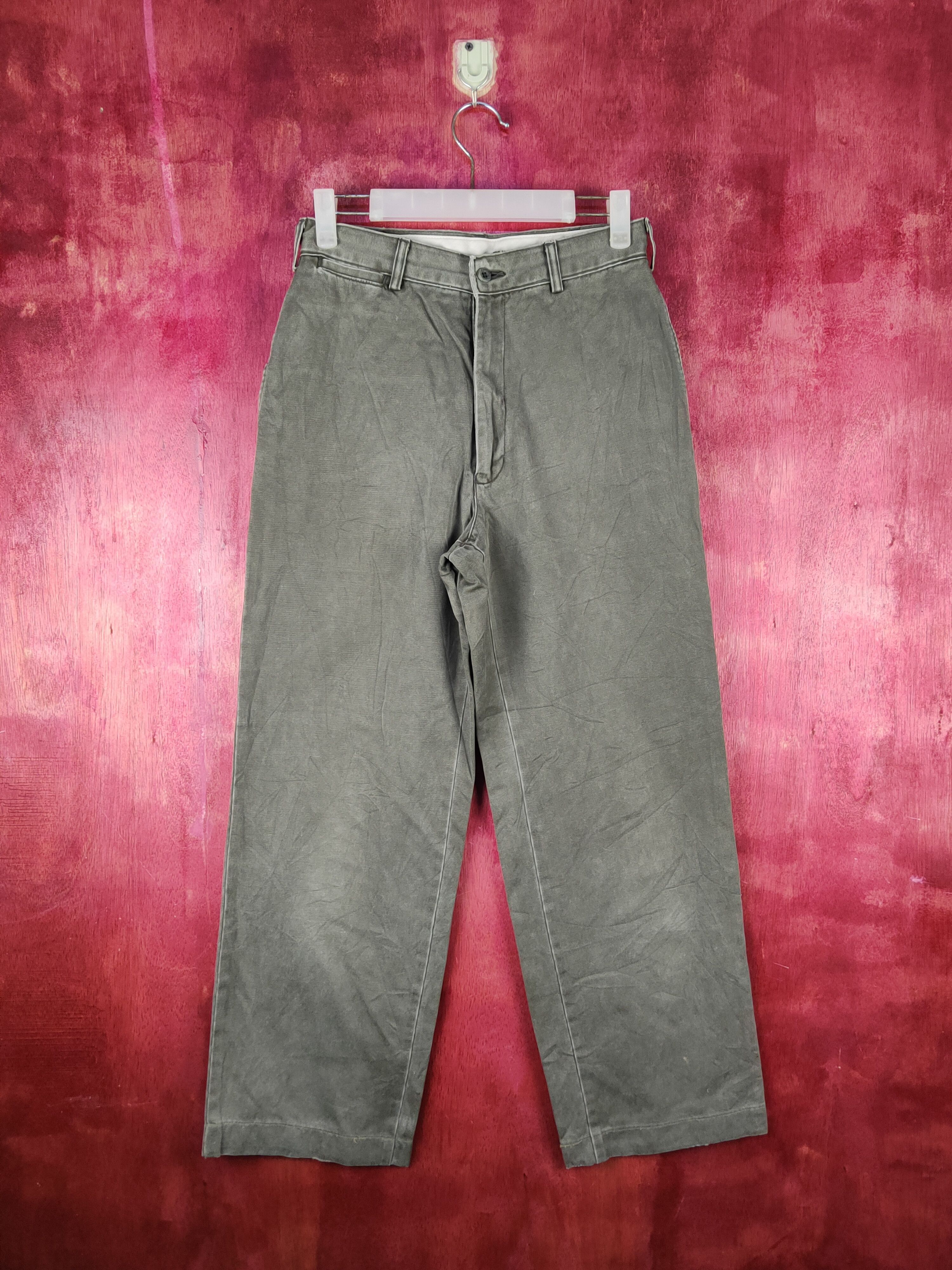 Japanese Brand Wolvo Olive Multipocket Casual Pants #S1568 Size US 29 - 1 Thumbnail