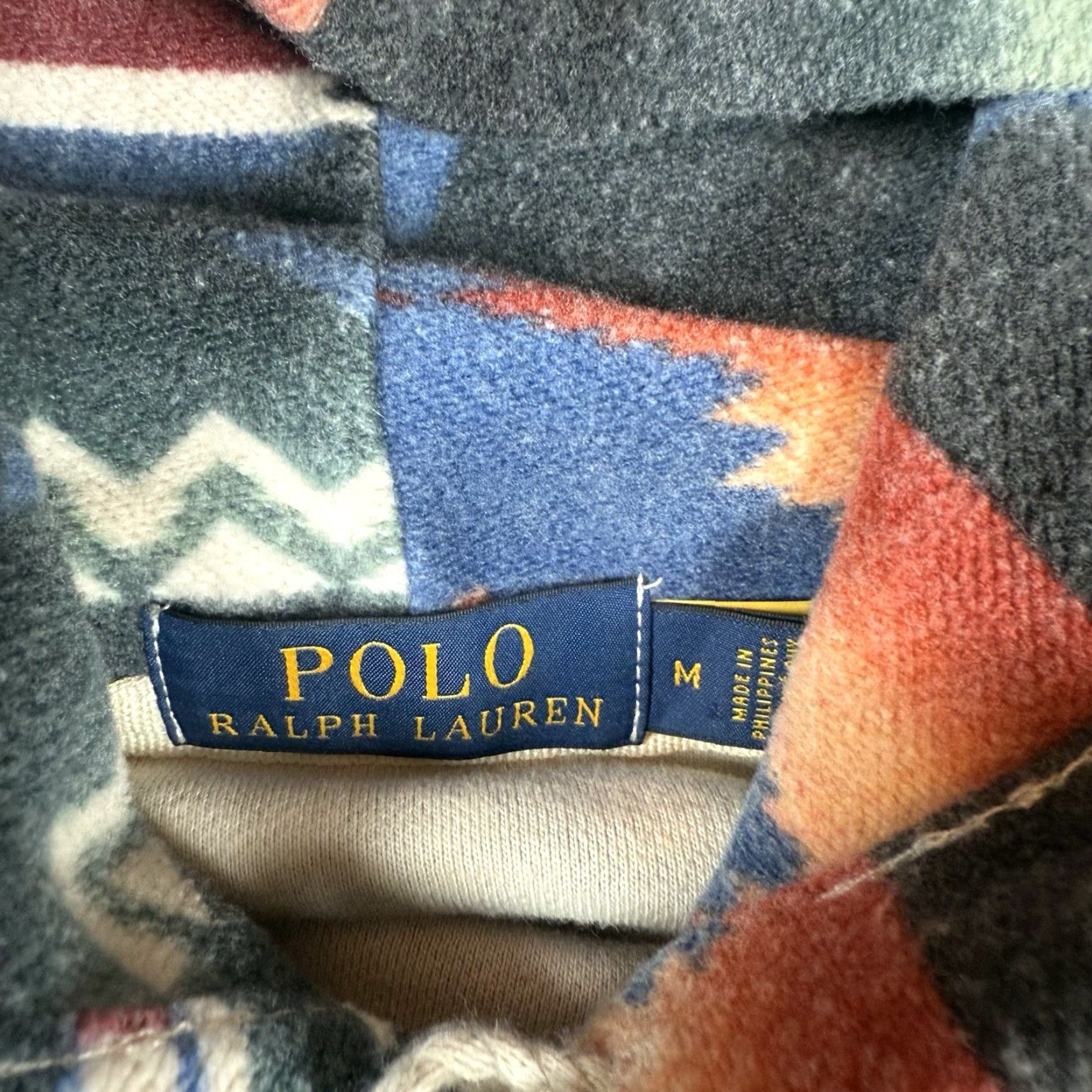 Polo Ralph Lauren Polo Ralph Lauren Hoodie Aztec Southwestern Beacon Fleece Serape Mens Medium Multicolor Size US M / EU 48-50 / 2 - 3 Thumbnail