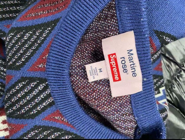 Martine Rose Martine Rose Supreme Blue Sweater with Logo Size US M / EU 48-50 / 2 - 3 Thumbnail