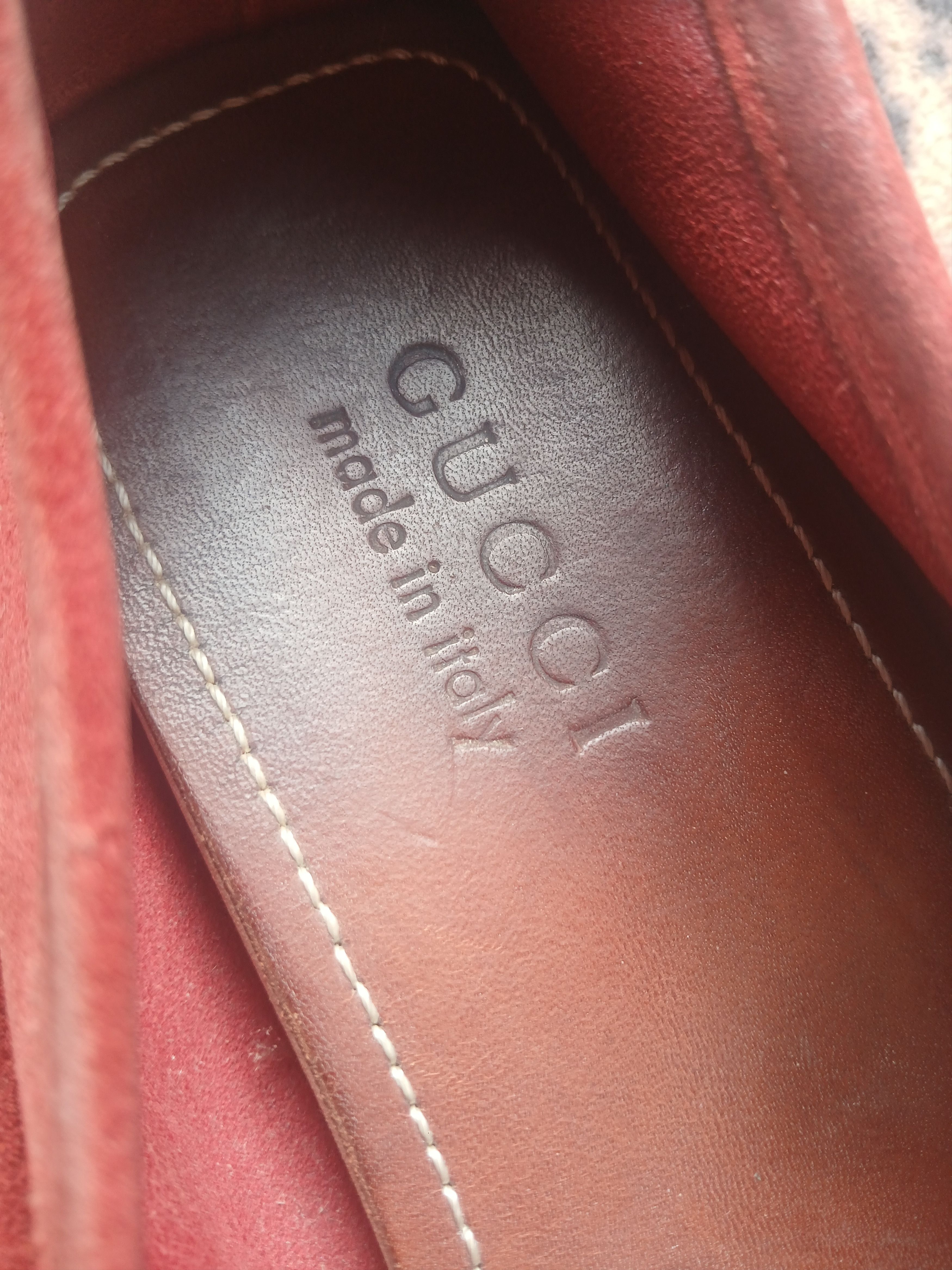 Gucci Gucci Red Suede Web Trim Penny loafer Size US 7 / EU 40 - 5 Thumbnail