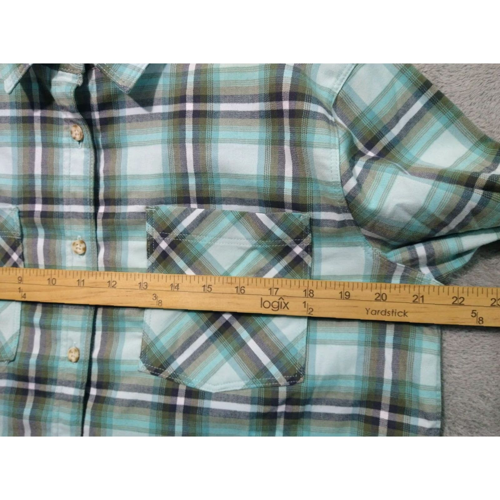 Mountain Hardwear Mountain Hardwear Shirt Womens Large Blue Plaid Flannel Long Sleeve Button Up Size L / US 10 / IT 46 - 5 Thumbnail