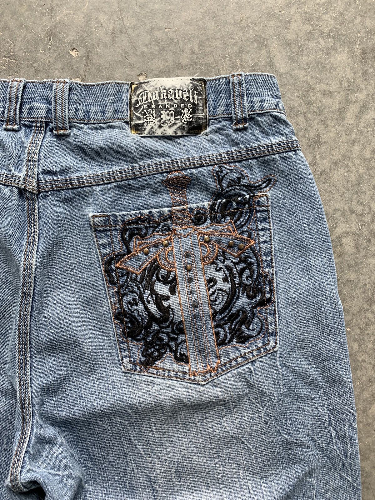 JNCO Crazy Vintage Y2K Makaveli Jean Shorts Skater Opium Baggy Size US 40 / EU 56 - 3 Thumbnail