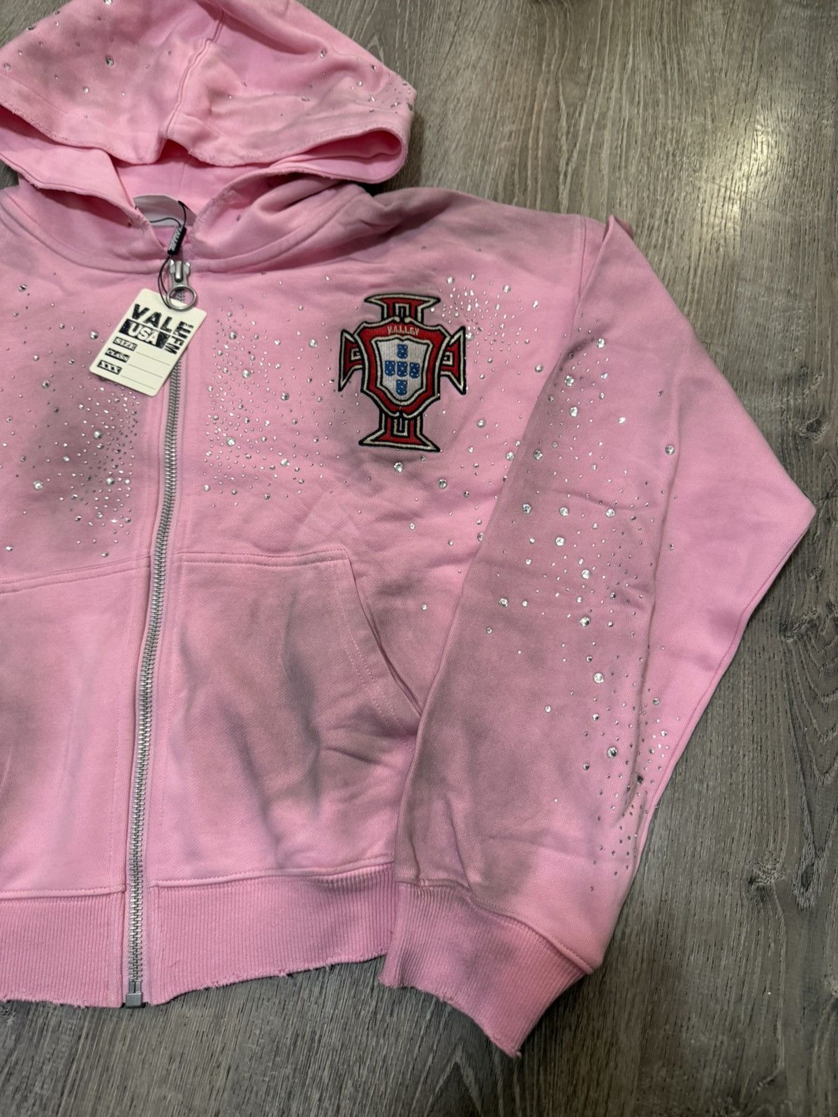 Vale Vale Venus Pink Crystal Stone Zip Up Size Large Size US L / EU 52-54 / 3 - 3 Thumbnail