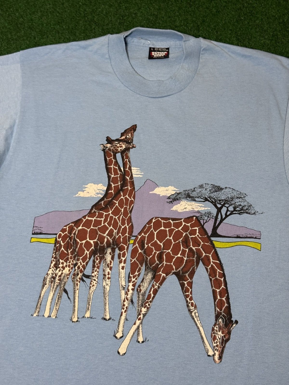 Other Vintage 90s Erie Zoo Giraffe Animal Tee Retro M/L T Shirt Size US L / EU 52-54 / 3 - 2 Thumbnail