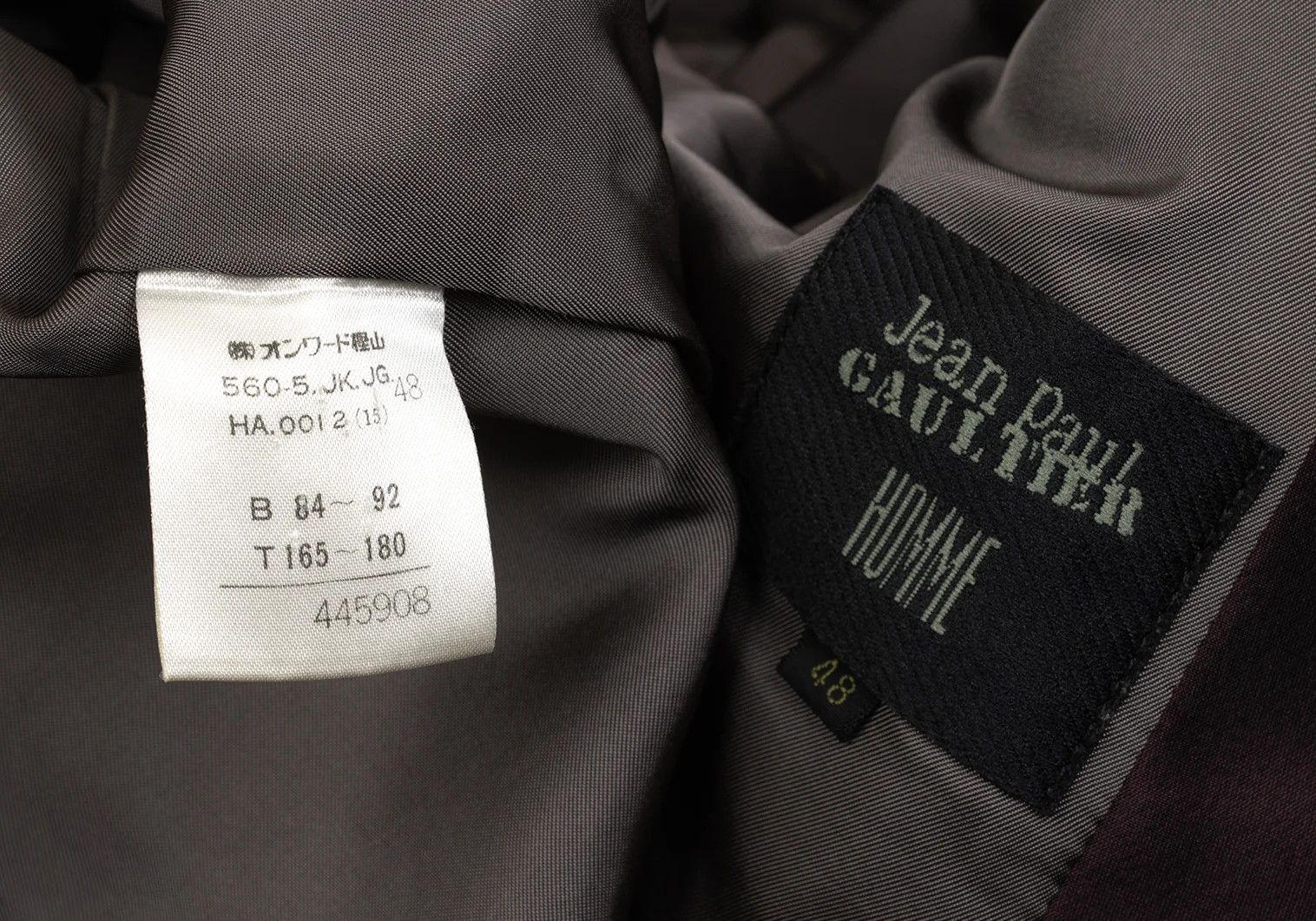 Jean Paul Gaultier Glossy Peak Lapel Jacket in Wine, Size 48 Size US M / EU 48-50 / 2 - 19 Thumbnail