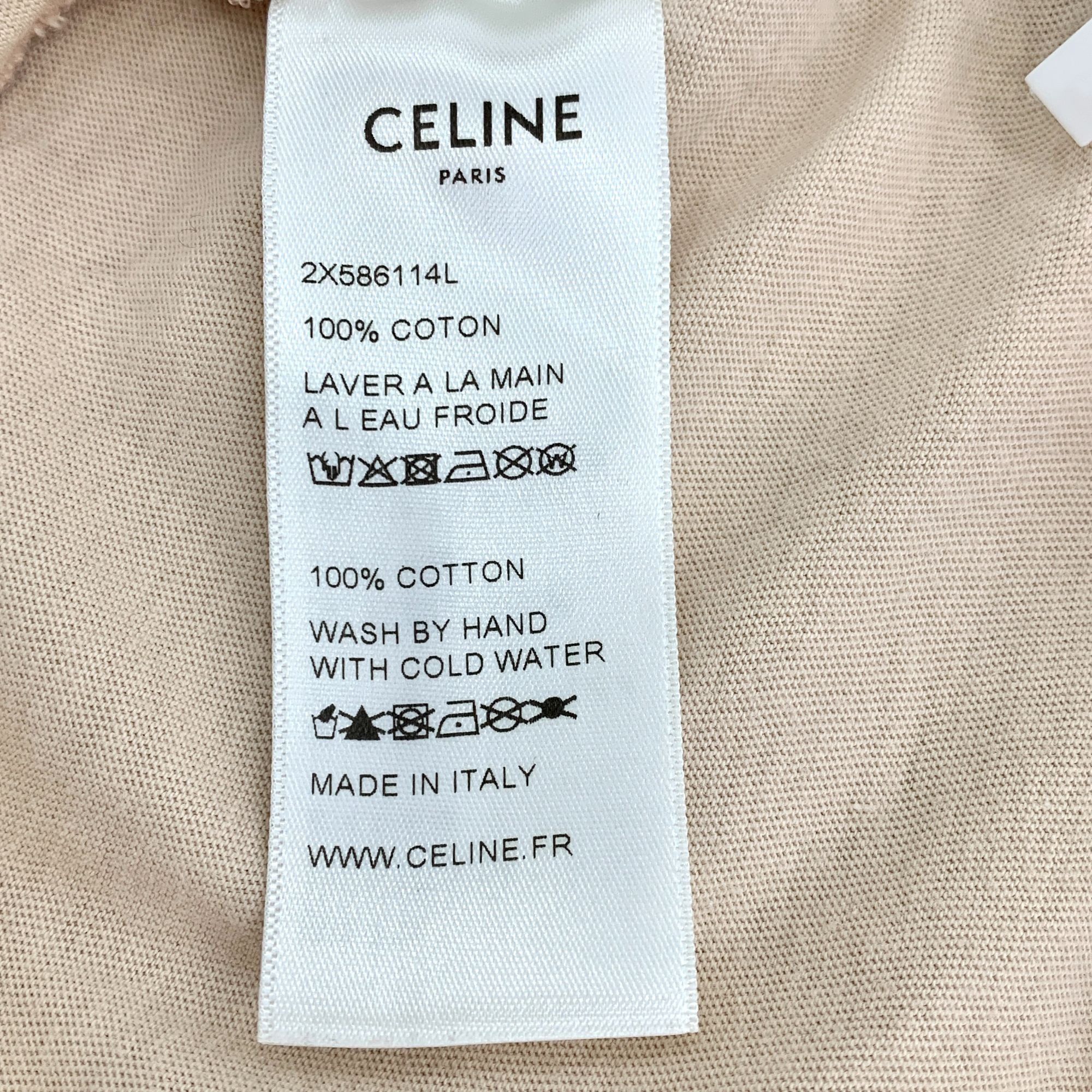 Celine Celine Nude Logo Print Cotton Crewneck Short Sleeve T-shirt Size L / US 10 / IT 46 - 3 Thumbnail