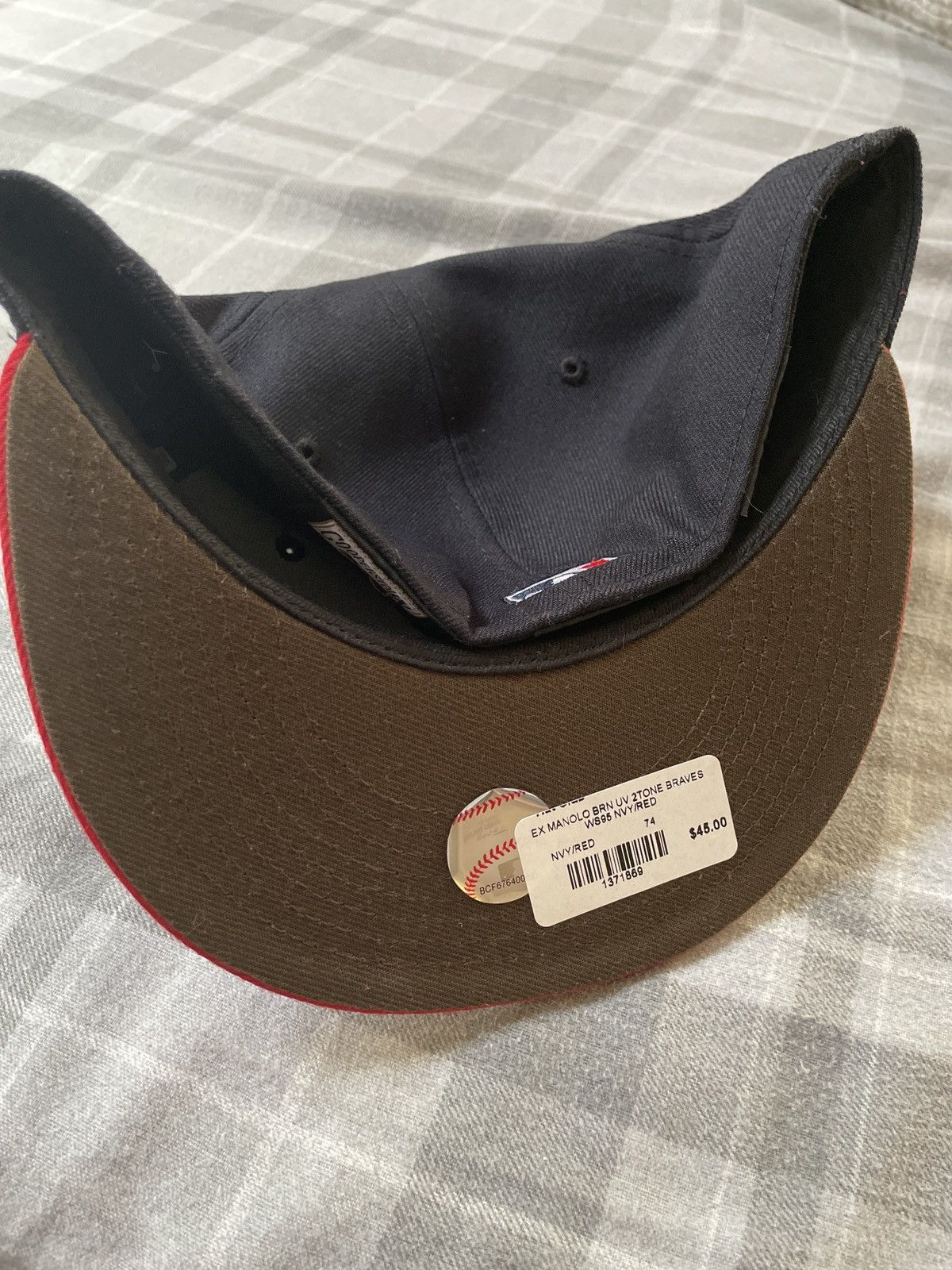 Hat Club Hat Club Manolo Atlanta Braves 7 1/2 Fitted Hat (Brown Brim) Size ONE SIZE - 2 Thumbnail