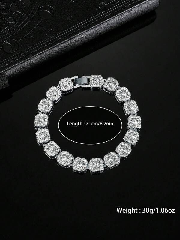 Other Zirconia Ice Bracelet Link Jewelry Crystal Drip Size ONE SIZE - 4 Thumbnail