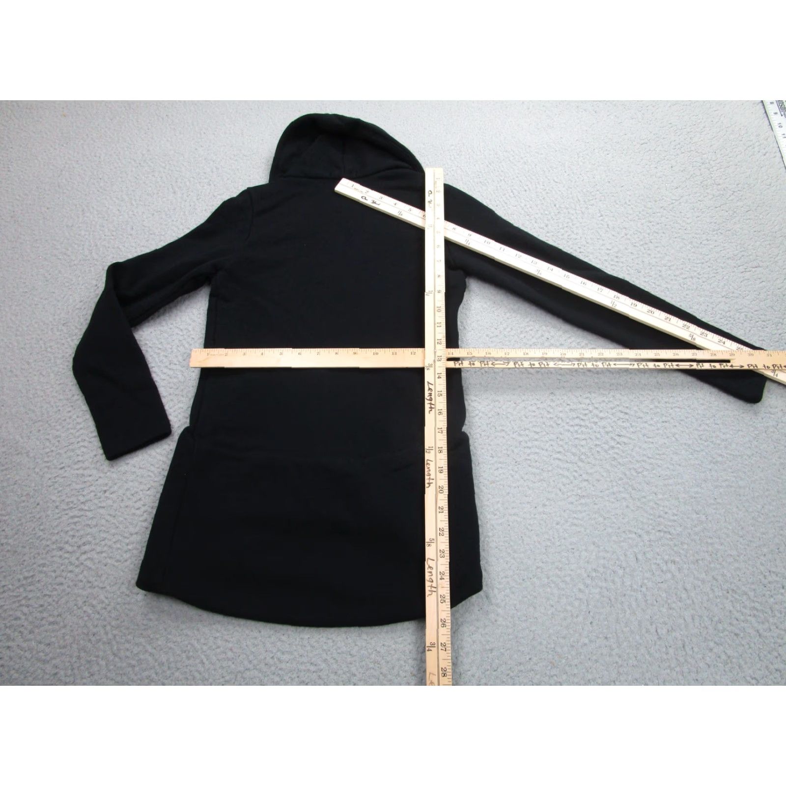 James Perse James Perse Womens Jacket Large Black Cotton Open Front Cardigan Shawl Collar Casual Fall Winter Size XS / US 0-2 / IT 36-38 - 7 Thumbnail