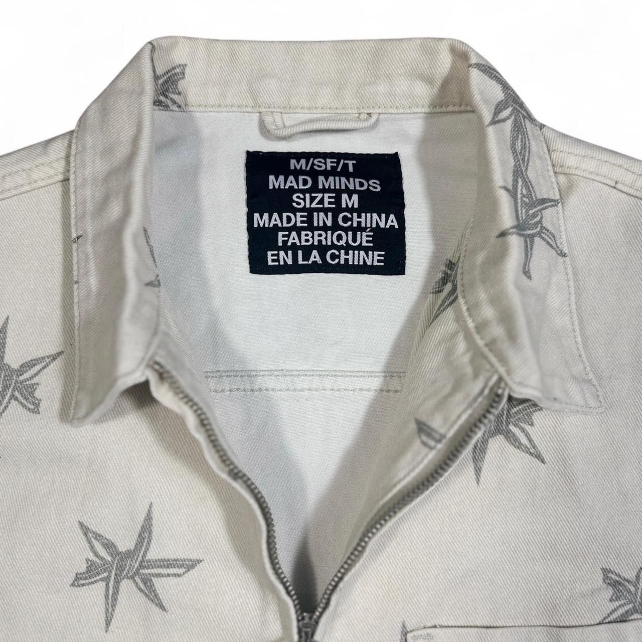 Misfits Misfit Mad Minds Barbed Wire Cream Denim Jacket Medium NWT Size US M / EU 48-50 / 2 - 4 Thumbnail