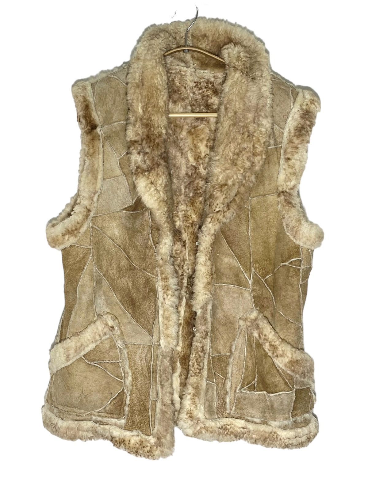 Vintage Vintage Leather Patchwork Faux Fur Jacket Size US L / EU 52-54 / 3 - 1 Thumbnail
