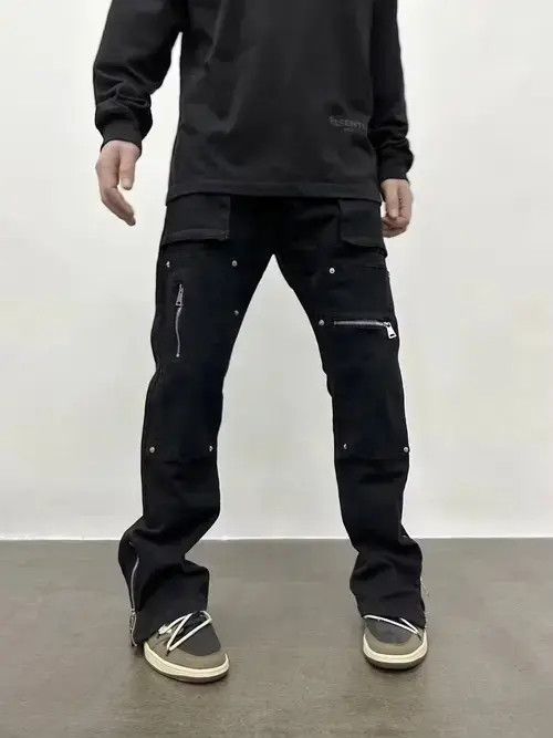 VIBE utility punk carpenter flared pants Size US 32 / EU 48 - 4 Thumbnail