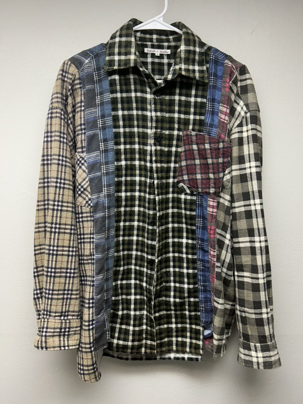 Needles Needles Rebuild 7 Cut Flannel w Burberry Style Plaid Size US L / EU 52-54 / 3 - 1 Thumbnail