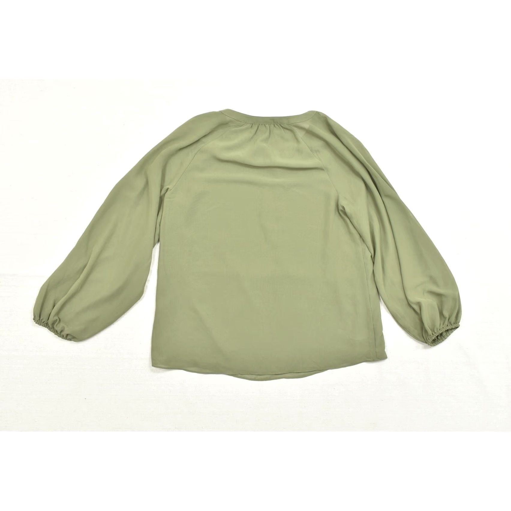 Loft Loft Tunic Blouse Long Sleeve Green Size M Solid Polyester Womens Tunic Blouse, Loft, Green, Size M, Polyester Size M / US 6-8 / IT 42-44 - 2 Thumbnail
