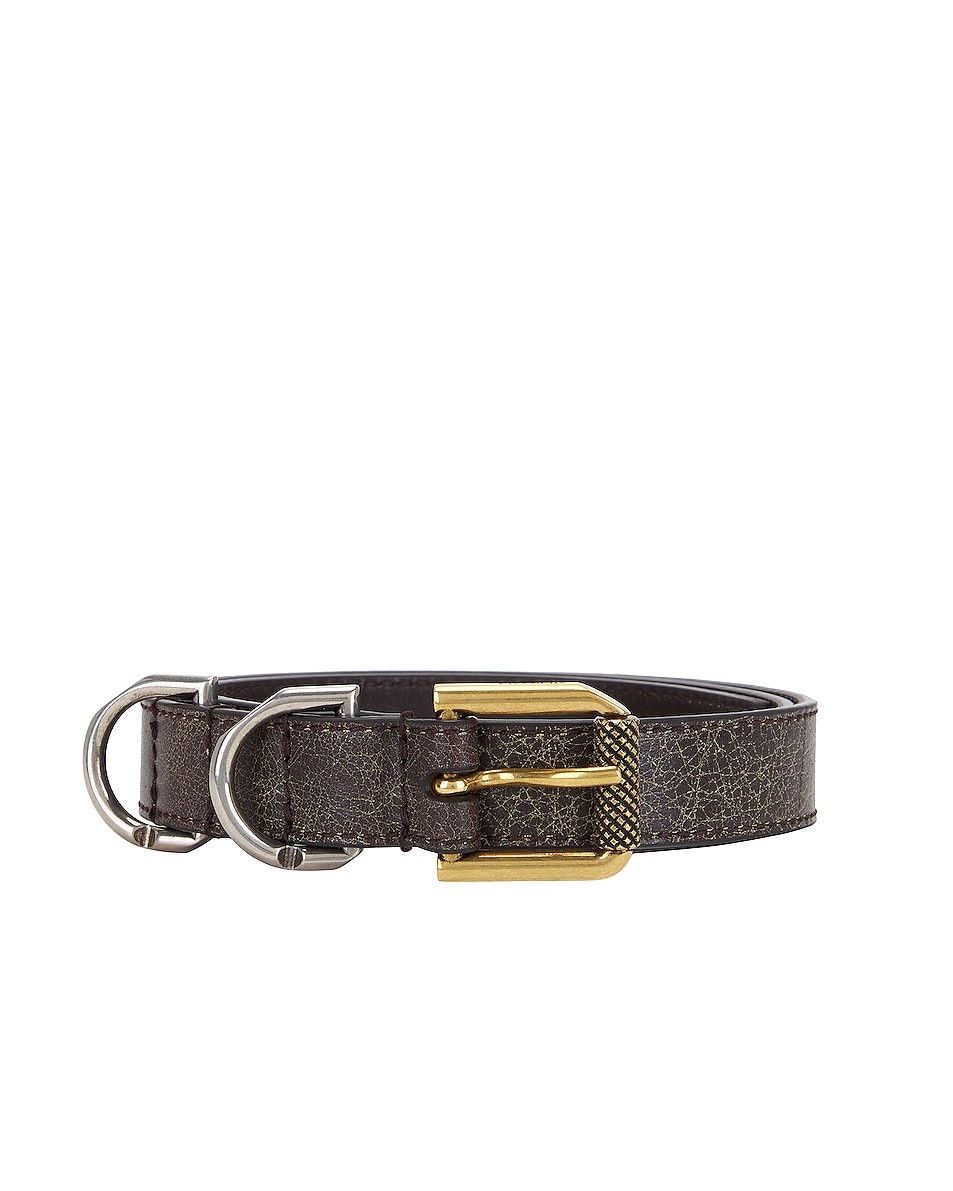 Givenchy o1w1db10525 Size: OS/20MM Voyou Buckle Belt in Brown Size ONE SIZE - 2 Thumbnail