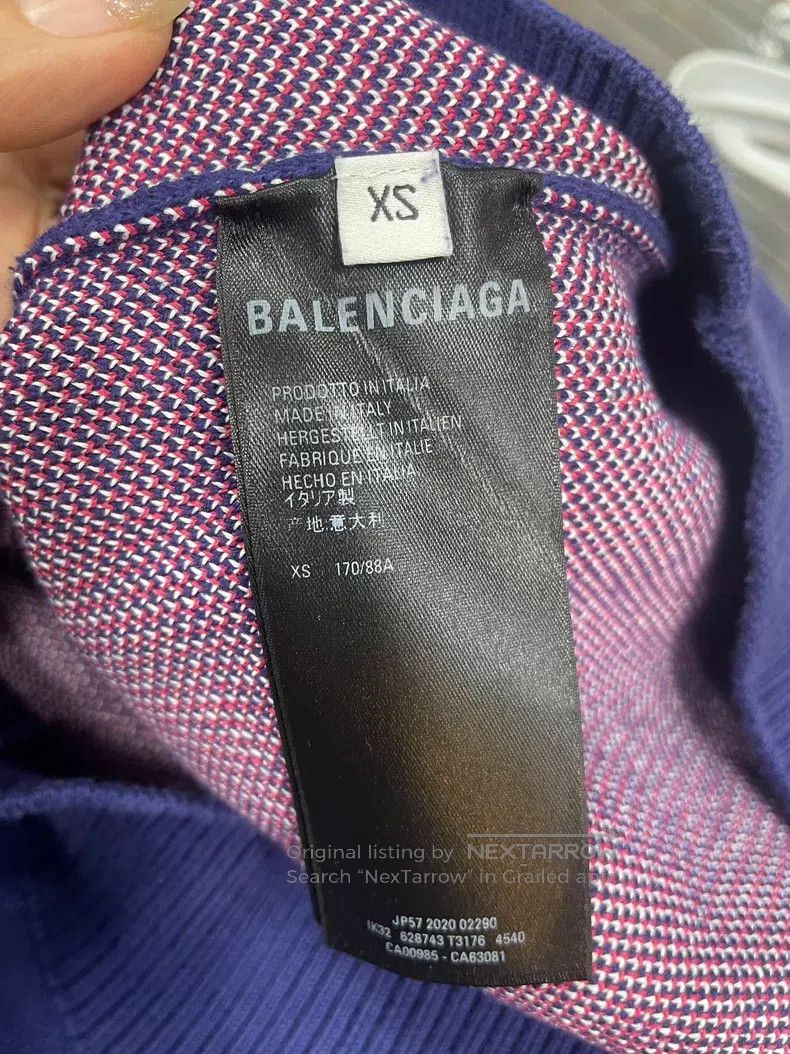 Balenciaga Balenciaga Solid Color Logo Embroidered Crew Neck Knit Lon Size US XS / EU 42 / 0 - 6 Thumbnail