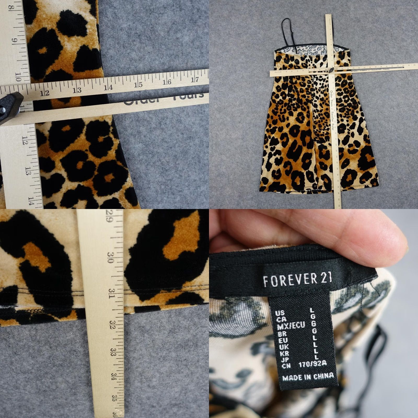 Forever 21 FOREVER 21 Dress Womens Large Brown Leopard Slip Mini Spaghetti Strap Party Y2K Size L / US 10 / IT 46 - 8 Thumbnail